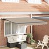 vidaXL Innvendbar Markise Beige 350 x 250 cm Stoff og Aluminium
