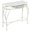vidaXL Sidebord fransk stil metall 82x39x76 cm hvit