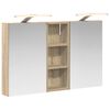 vidaXL Baderomsskapsett 3 stk. 80 x 10,5 x 50 cm Konstruert tre