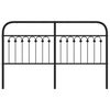 vidaXL Sengegavl i metall svart 160 cm