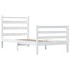 vidaXL Sengeramme heltre furu 100x200 cm hvit