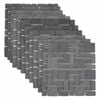 vidaXL Mosaic Fliser Gr&aring; 30 x 30 cm Marmor