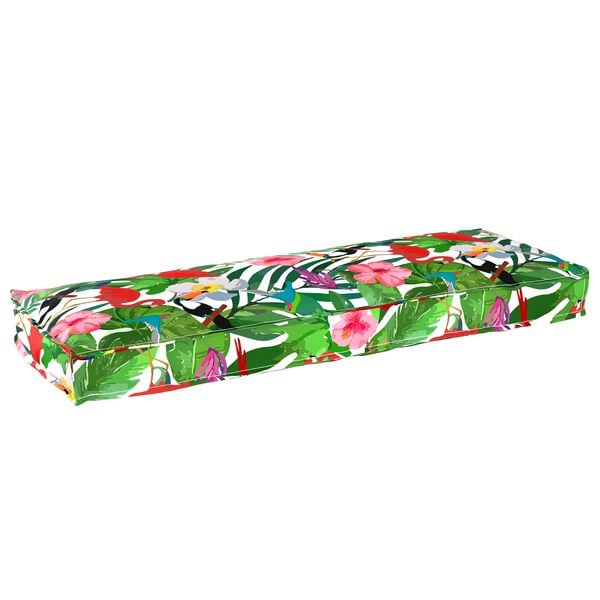 vidaXL Pallet Pute Sett Blomster 2 pcs Tropisk jungel 120 x 40 x 8 cm