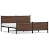 vidaXL Sengeramme i metall uten madrass brun eik 193x203 cm