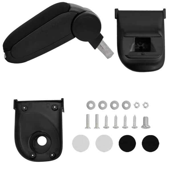 vidaXL Bilarmlener svart 15x35x(30-47) cm ABS