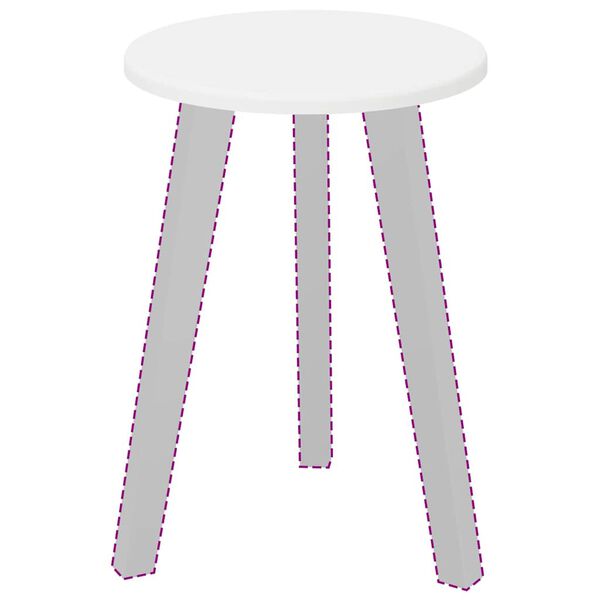 vidaXL Bordplate Hvit 30 x 30 x 1,5 cm Konstruert tre