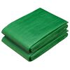 vidaXL Presenning med &oslash;yer 2 stk. Gr&oslash;nn 2 x 4 m 260 gsm PE