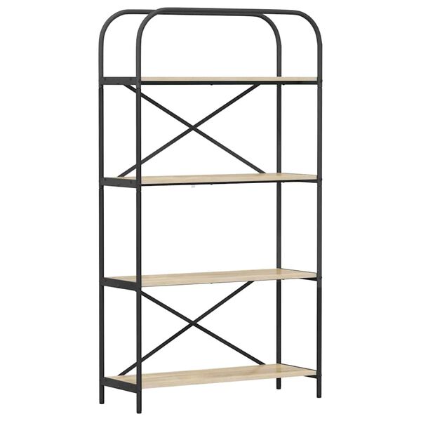 vidaXL Bokhylle Sonoma eik 80 x 30 x 146 cm Konstruert tre