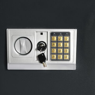 vidaXL Digital safe med dobbel dør mørkegrå 35x31x80 cm