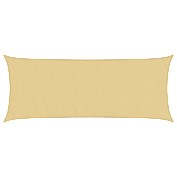 vidaXL Solseil sand 5x2 m 100% polyester oxford