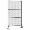 vidaXL Personvernsvegg Gr&aring; 100 x 50 x 180 cm St&aring;l