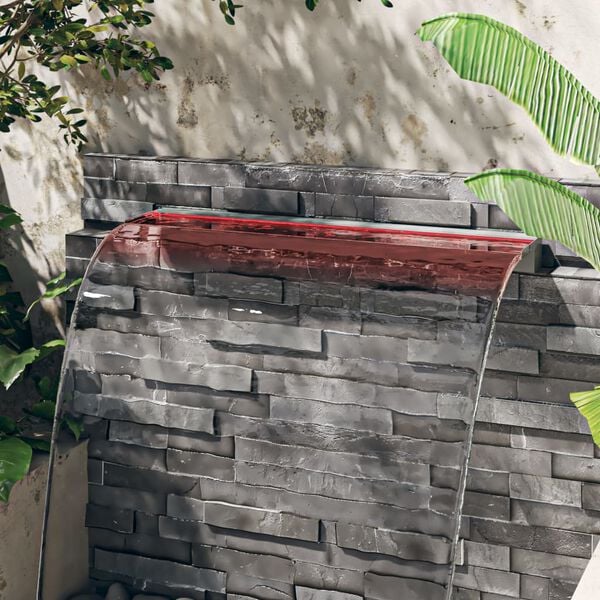 vidaXL Vannfall med RGB LED rustfritt st&aring;l 108 cm