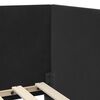 vidaXL Hjørnesengramme med hodegjerde Svart 90 cm x 200 cm stoff