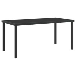 vidaXL Hagebord Svart 160 x 80 x 73 cm Metall