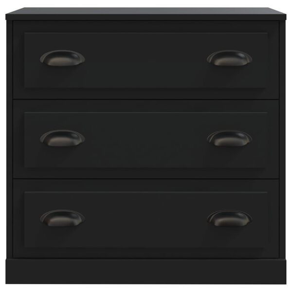 vidaXL Skjenk svart 70x35,5x67,5 cm konstruert tre