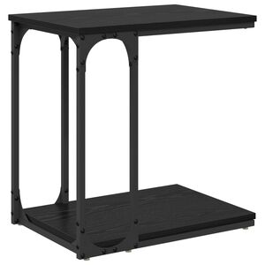 vidaXL Sidetabell Svart Eik 50 x 35 x 52 cm Konstruert tre