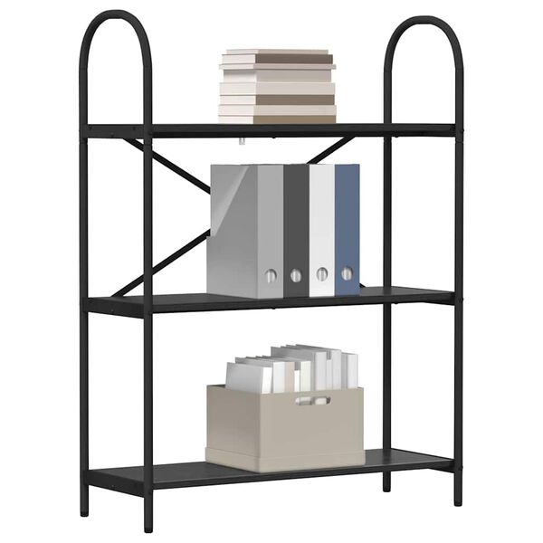 vidaXL Bokhylle Svart Eik 80 x 30 x 109 cm Konstruert tre