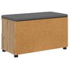 vidaXL Gangbenk med pute med skuff Artisan Eik 80 x 38 x 46 cm