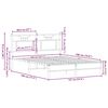 vidaXL Sengeramme uten madrass brun eik 140x190 cm konstruert tre