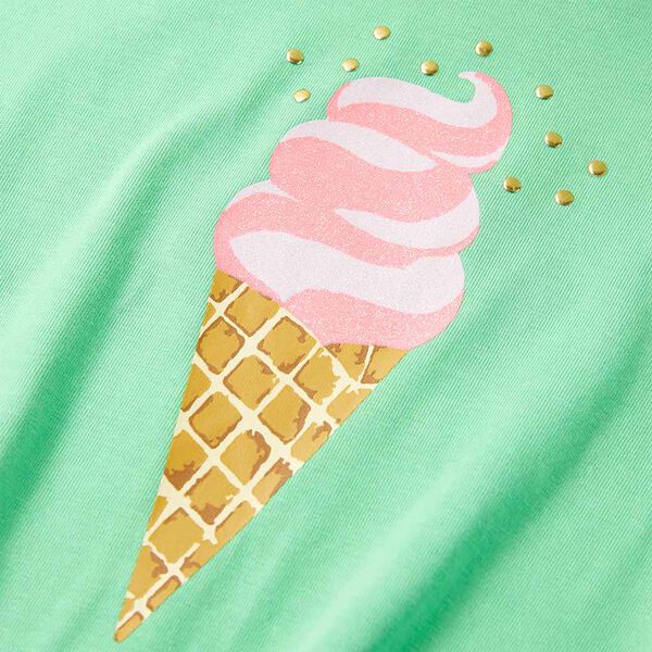 T-skjorte for barn lysegr&oslash;nn 128