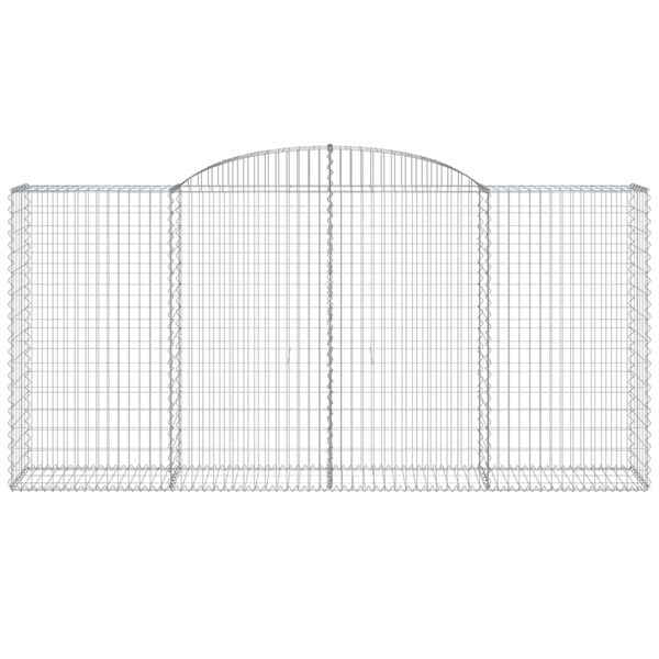 vidaXL Gabionkurver buede 13 stk 300x50x140/160 cm galvanisert jern