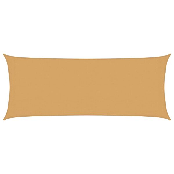 vidaXL Solseil 160 g/m&sup2; rektangul&aelig;r sand 2x5 m HDPE