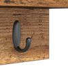 vidaXL Vegghengt kleshenger Veggmontert Gammelt tre 40 x 10,5 x 18 cm