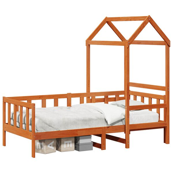 vidaXL Dagsengsett 2 pcs Vokset Brun Massiv furu