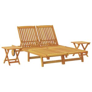 vidaXL Solstol Brun Solid akasietre