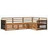 vidaXL Utend&oslash;rs sofa-sett 4 pcs Naturlig Solid akasietre