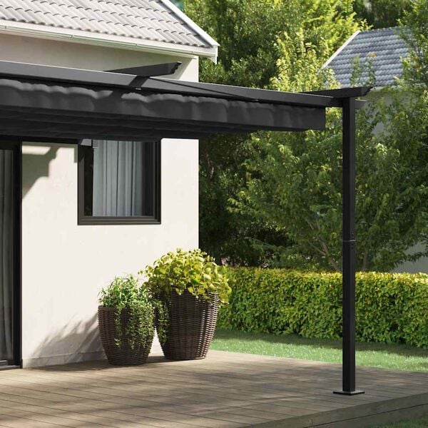 vidaXL Paviljong Antrasitt 400 x 300 x 200 cm Polyester