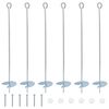 vidaXL Jordanker 6 pcs S&oslash;lv &Oslash;10 x 60 cm Galvanisert metall