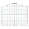 vidaXL Gabionkurver buede 10 stk 200x50x140/160 cm galvanisert jern
