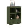 vidaXL Highboard olivengrønn 68x39x101,5 cm stål