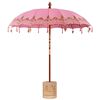 vidaXL Balinesisk parasoll med base Rosa &Oslash; 210-220 cm