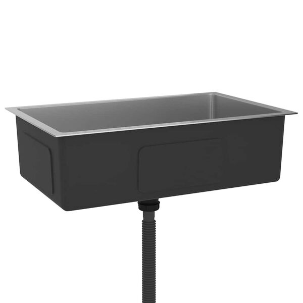 vidaXL Håndlaget kjøkkenvask rustfritt stål