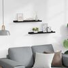 vidaXL Flytende vegghyller 2 stk svart 60x9x3 cm MDF