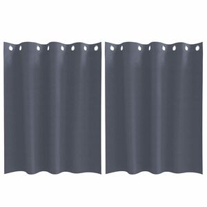 vidaXL M&oslash;rkleggende Gardiner med Ringer 2 pcs Antrasitt 140 x 140 cm