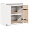 vidaXL Sideskap hvit 60x36x65 cm heltre furu