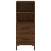 vidaXL Highboard brun eik 34,5x34x180 cm konstruert tre