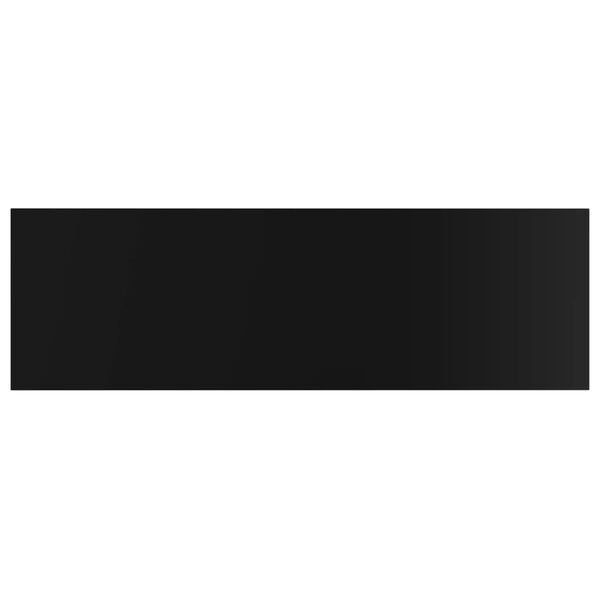 vidaXL Hylleplater 4 stk h&oslash;yglans svart 80x20x1,5 cm sponplate