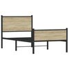 vidaXL Sengeramme i metall uten madrass sonoma eik 100x190 cm