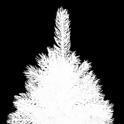 vidaXL Forhåndsbelyst kunstig juletre med kulesett hvit 120 cm