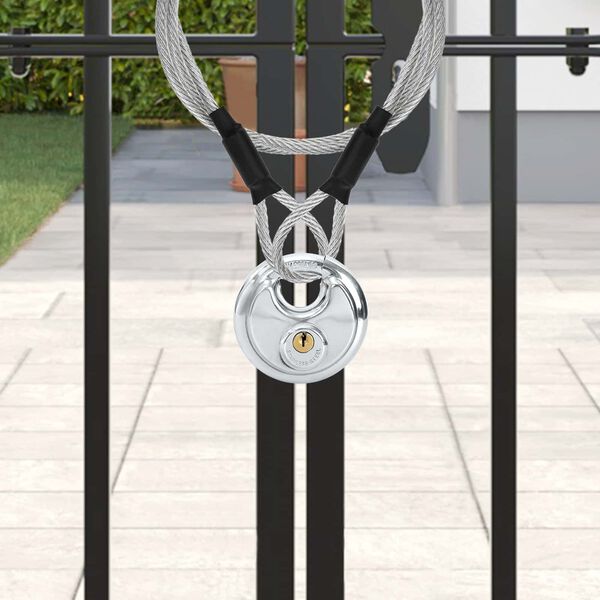 vidaXL Discus-l&aring;ser med n&oslash;kler 2 pcs s&oslash;lv 8 x 2.8 x 8 cm