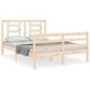 vidaXL Sengeramme med hodegavl 140x190 cm heltre
