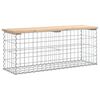 vidaXL Hagebenk gabiondesign 103x31,5x42 cm heltre furu