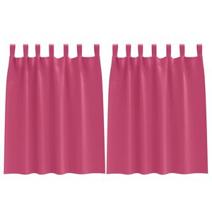 vidaXL M&oslash;rkleggende Gardiner med Ringer 2 stk. Lys Rosa 140 x 140 cm