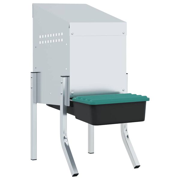 vidaXL Kyllingkasse 1 rom med ben galvanisert stål