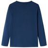T-skjorte for barn med lange ermer marinebl&aring; 128