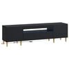 vidaXL LED TV-skap ARNHEM 153 x 35 x 43 cm Svart Konstruert tre